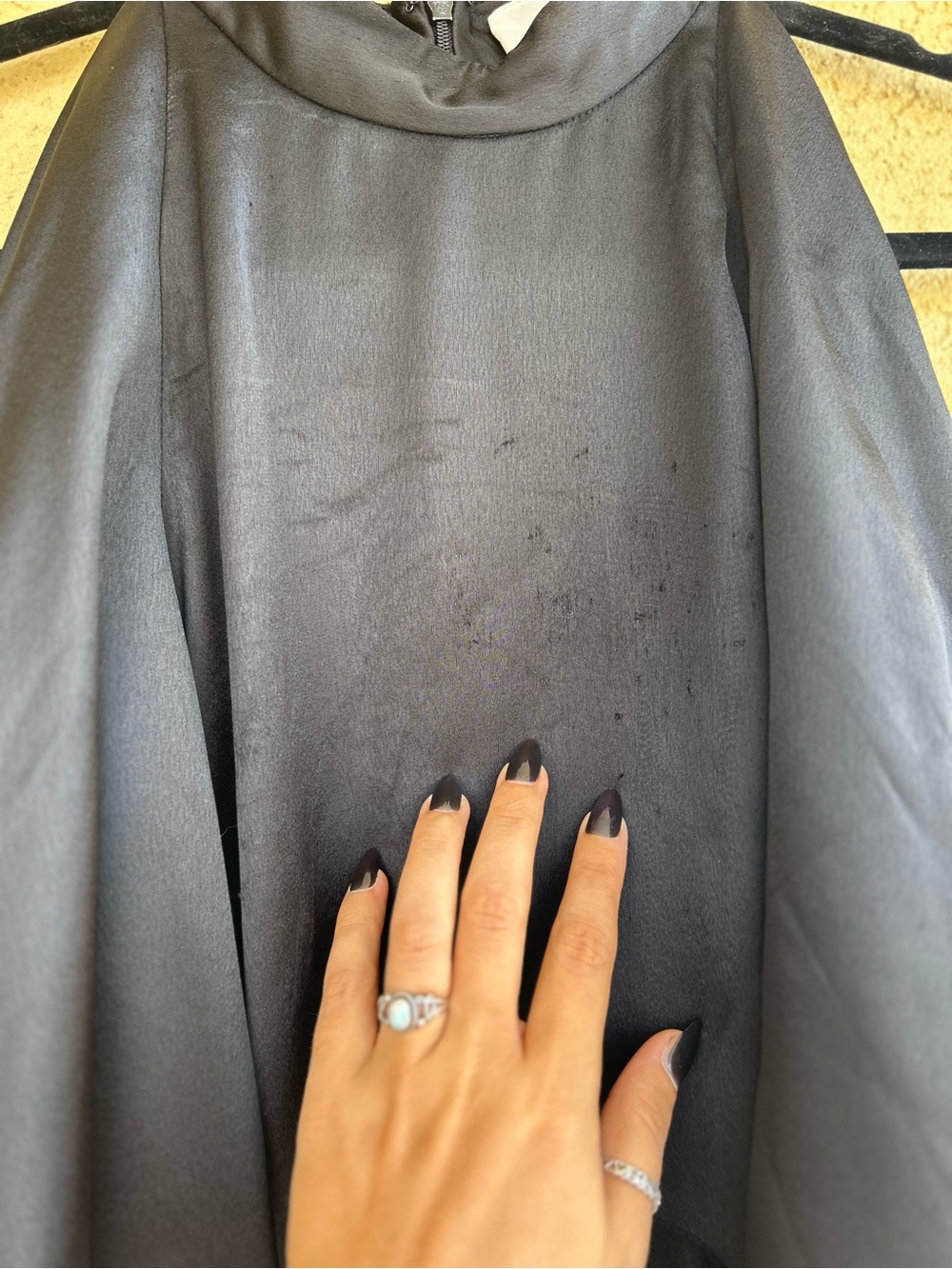 Arias New York $795 Retail Cold-Shoulder Halter Neck Black Midi Dress Size 6 - Picture 9 of 12